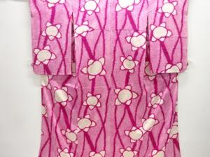 大正ロマン　紋錦紗絞り立涌に橋模様着物